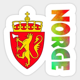 Norway (Norge in Norwegian) Coat of Arms Design Sticker